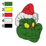 Grinch Embroidery Design
